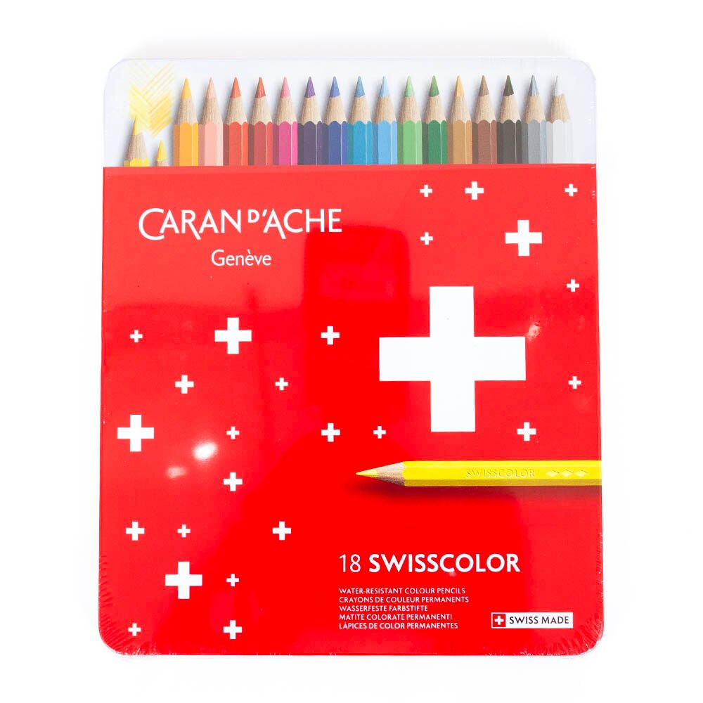 Colored Pencils, Art & School, Caran D'Ache, Swisscolor, Set, 18 piece, 1016993
